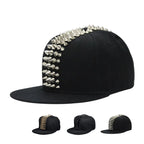 Hip Hop Street Dance Flat Brim Cap – Five-Row Plastic Rivets Bboy Baseball Hat for Men