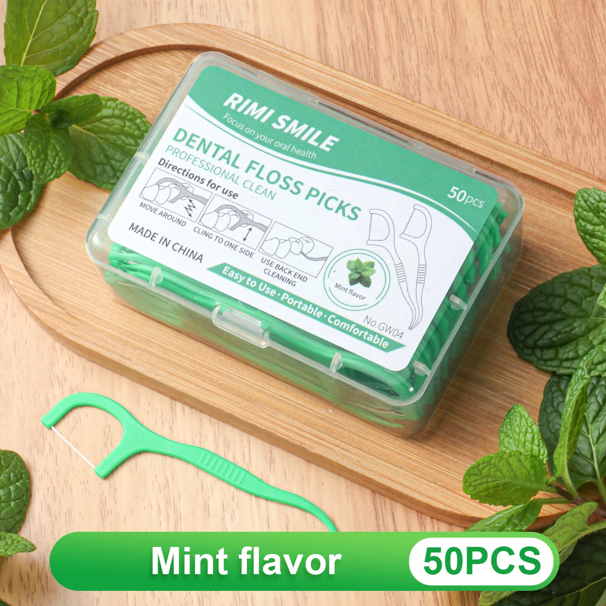 Hot Seller – 50PCS/Box – Fruit-Flavored Dental Floss Picks