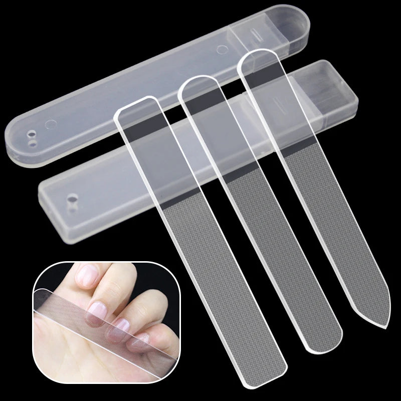 Crystal Glass Nail File – Fine Polishing Mini Nail Polisher for Manicure Care