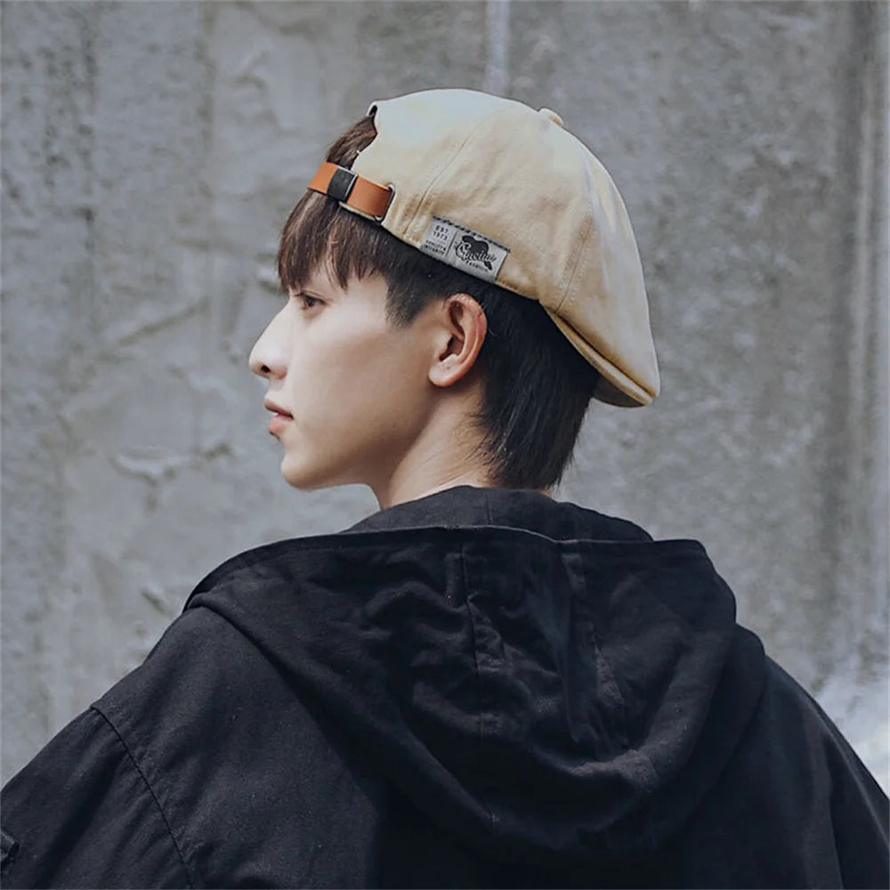 Retro Newsboy Cap – Classic British-Style Ivy & Beret Hat for Men and Women