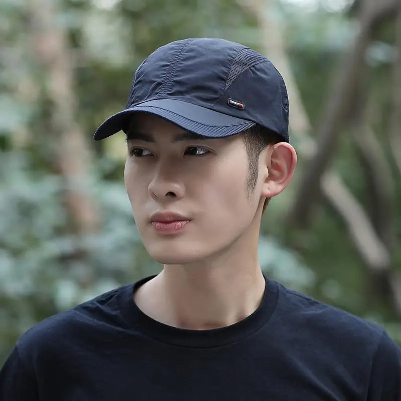 Quick-Dry Men’s Baseball Cap – Adjustable Outdoor Sports, Fishing, Golf & Hiking Hat