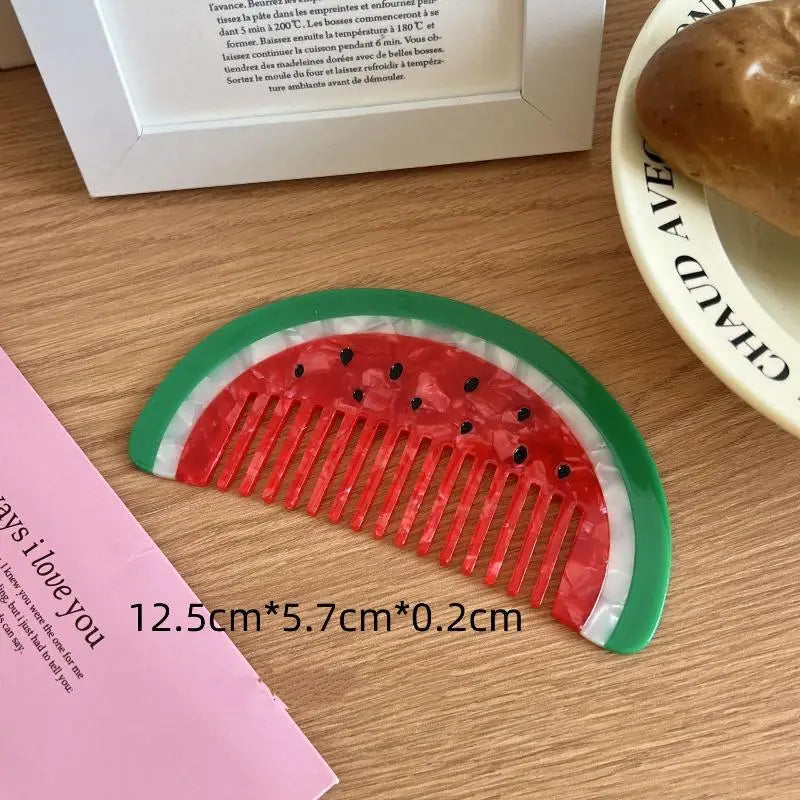 Creative Cartoon Anti-Static Acetate Hair Comb – Cute and Lovely Hairdressing Accessory for Hair Care and Scalp Massage