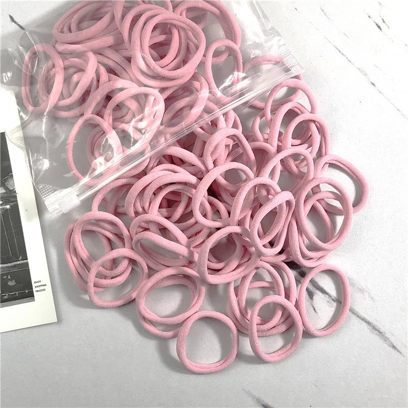 20/50pcs Hair Bands for Women & Girls – Basic 4cm Elastic Hair Ties for Ponytails