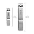 2-Pack Black & Silver Nail Clippers – Sharp, Non-Slip Stainless Steel Trimmers for Easy Manicure