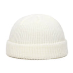 Unisex Knitted Beanie – Warm Wool Skullies Hat for Men & Women, Simple Hip Hop Style, Autumn & Winter Trendy Cap”