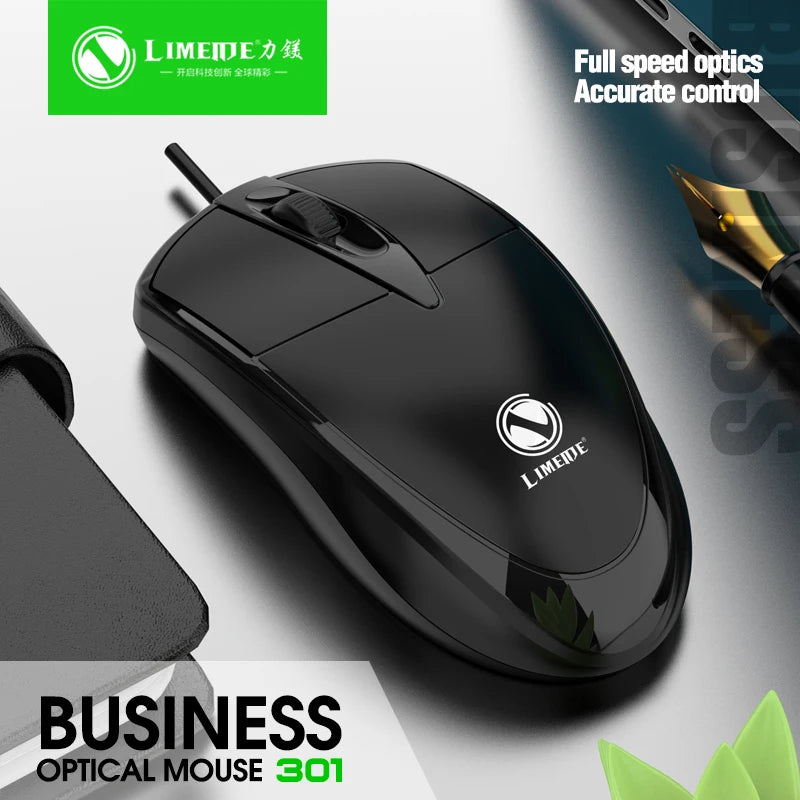 301 Wired USB Mouse – Optical Office & Gaming Mouse for Desktop & Laptop