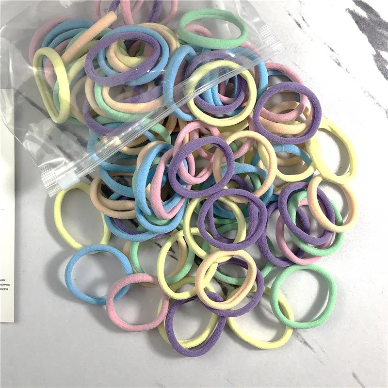 20/50pcs Hair Bands for Women & Girls – Basic 4cm Elastic Hair Ties for Ponytails