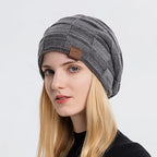 Women’s Winter Hot Sale Hat – Fashionable Slouchy Warm Multicolor Knitted Beanie, Trendy Design