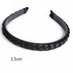 Retro Non-Slip Hair Bands for Women and Girls – Fishbone Twist Headband for Braids