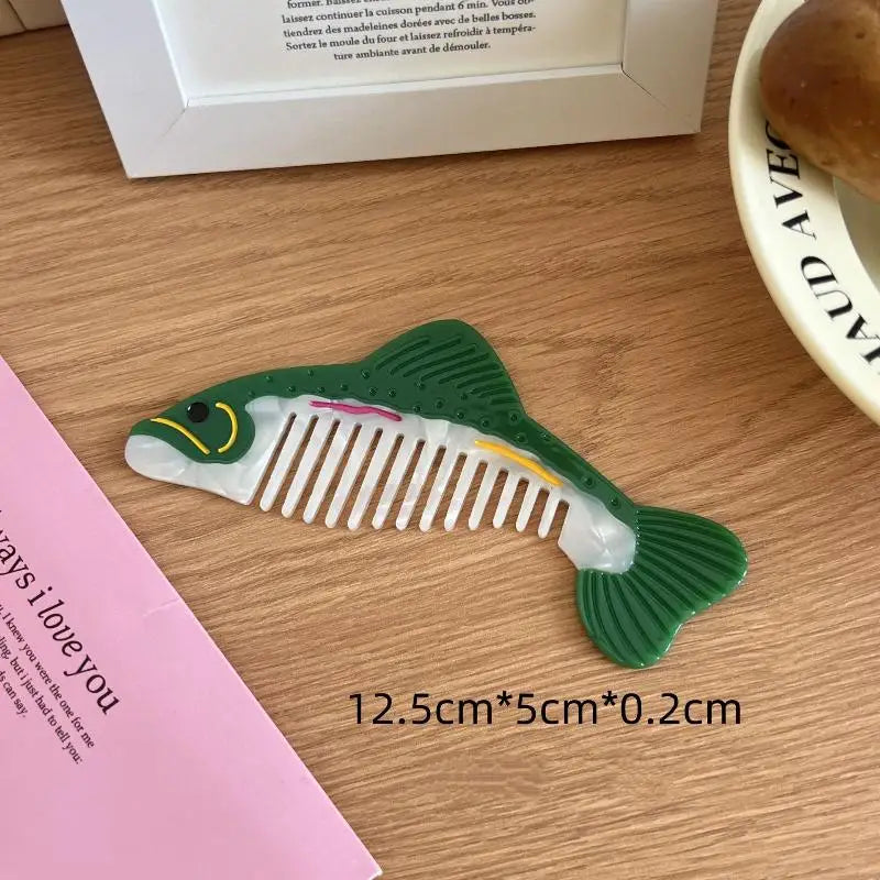 Creative Cartoon Anti-Static Acetate Hair Comb – Cute and Lovely Hairdressing Accessory for Hair Care and Scalp Massage