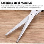 Stainless Steel Scissors with Plastic Handles and Tailor Shears Suitable for Cutting Fabrics, Paper, Leather, and Hair