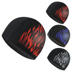 Men’s Large-Size Nylon Swim Cap – High Elastic, Breathable Swimming Hat with Ear Protection & Fashion Print Design