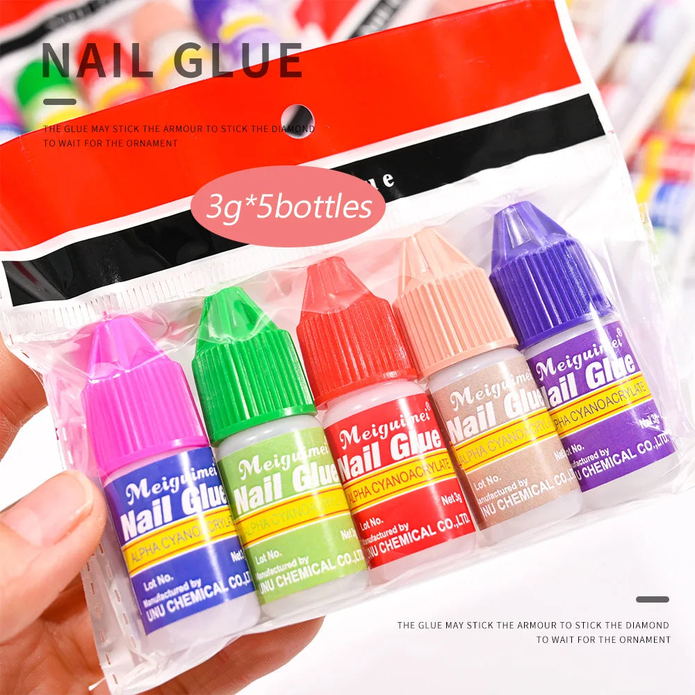 Fast-Drying Nail Glue – Strong Adhesive for False Nail Tips, Acrylic Art, Rhinestones & Gel Nails