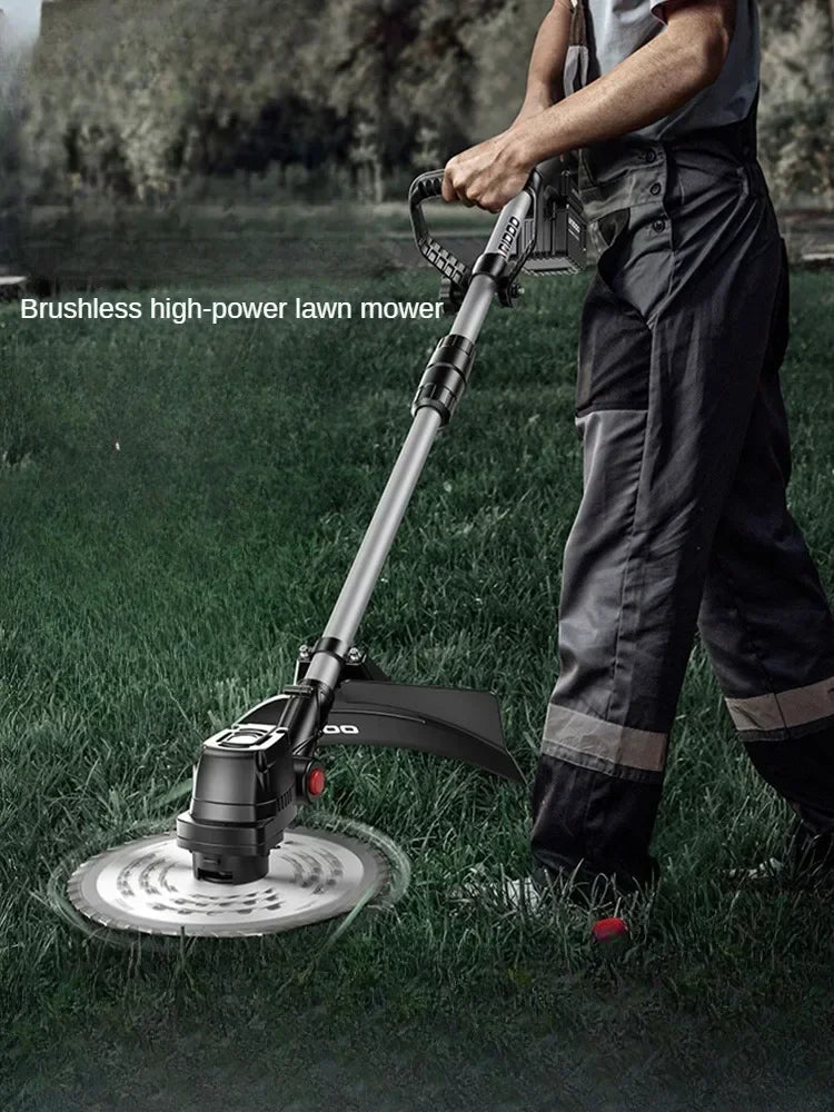 -Powerful Cordless Brushless Lawn Mower with Lithium Battery for Efficient Grass Cutting-