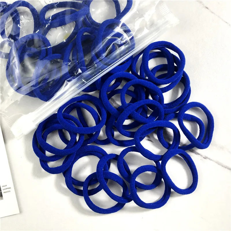 20/50pcs Hair Bands for Women & Girls – Basic 4cm Elastic Hair Ties for Ponytails