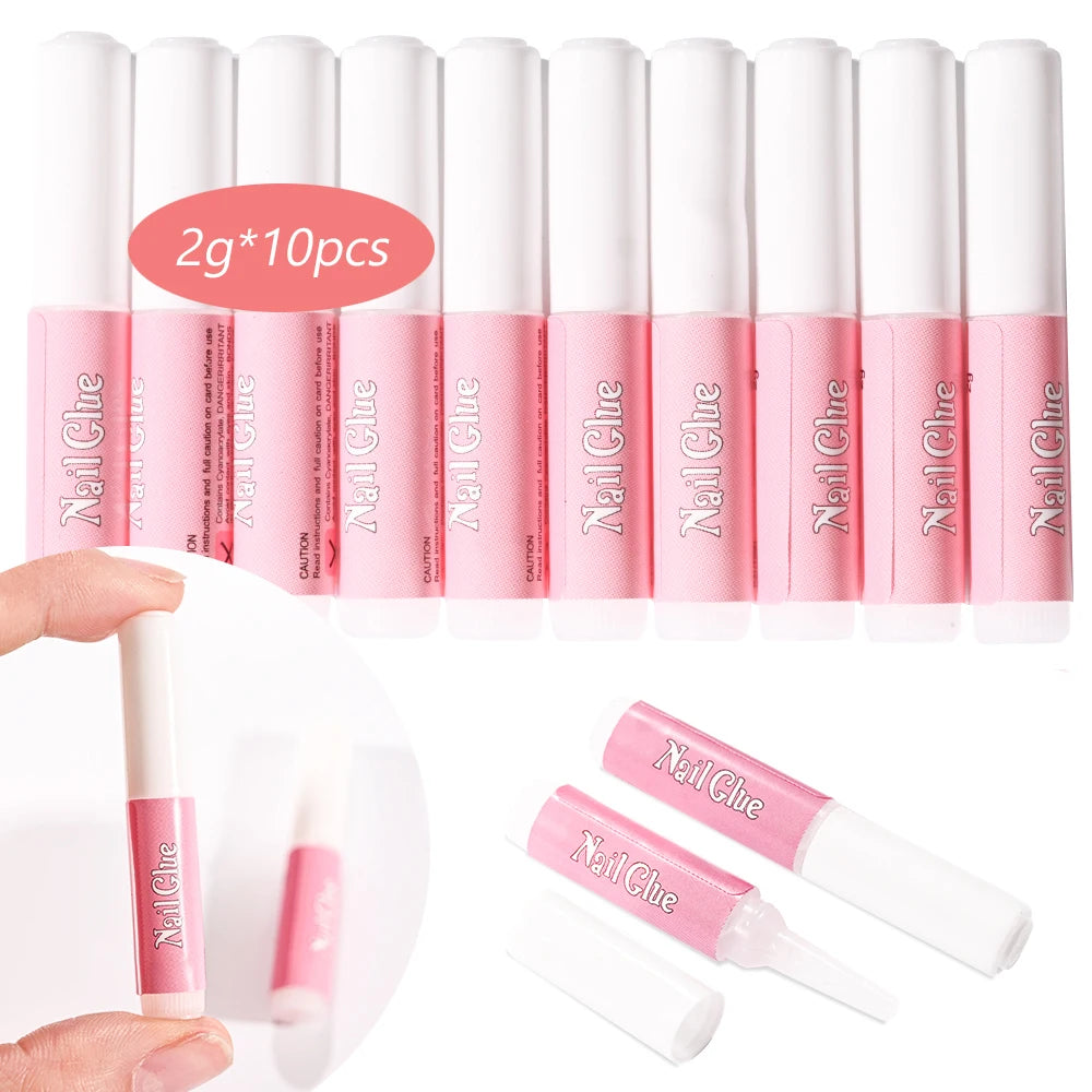 Fast-Drying Nail Glue – Strong Adhesive for False Nail Tips, Acrylic Art, Rhinestones & Gel Nails
