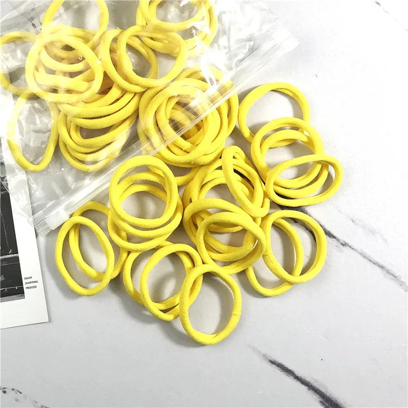 20/50pcs Hair Bands for Women & Girls – Basic 4cm Elastic Hair Ties for Ponytails