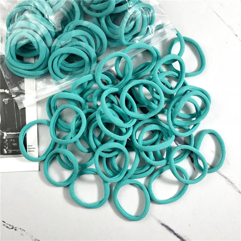 20/50pcs Hair Bands for Women & Girls – Basic 4cm Elastic Hair Ties for Ponytails