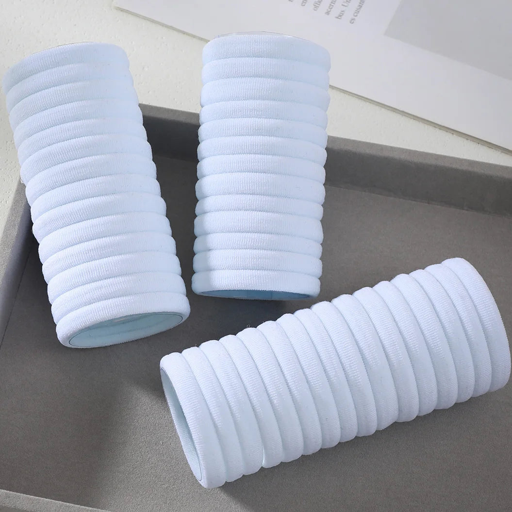 50/100 Black High-Elastic Hair Bands for Women and Girls – Ponytail Holders and Hair Ties