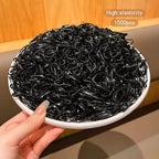 1,000pcs Black Elastic Rubber Bands – Strong, Durable Bands for Daily Use