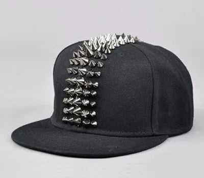 Hip Hop Street Dance Flat Brim Cap – Five-Row Plastic Rivets Bboy Baseball Hat for Men