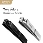 2-Pack Black & Silver Nail Clippers – Sharp, Non-Slip Stainless Steel Trimmers for Easy Manicure