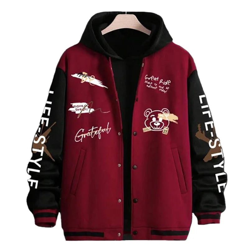 Men’s Spring & Autumn Casual Jacket – Sporty Golf & Baseball Style