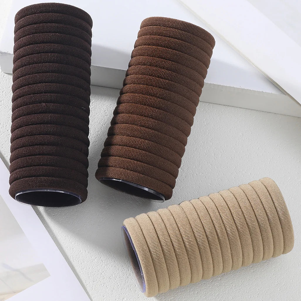 50/100 Black High-Elastic Hair Bands for Women and Girls – Ponytail Holders and Hair Ties