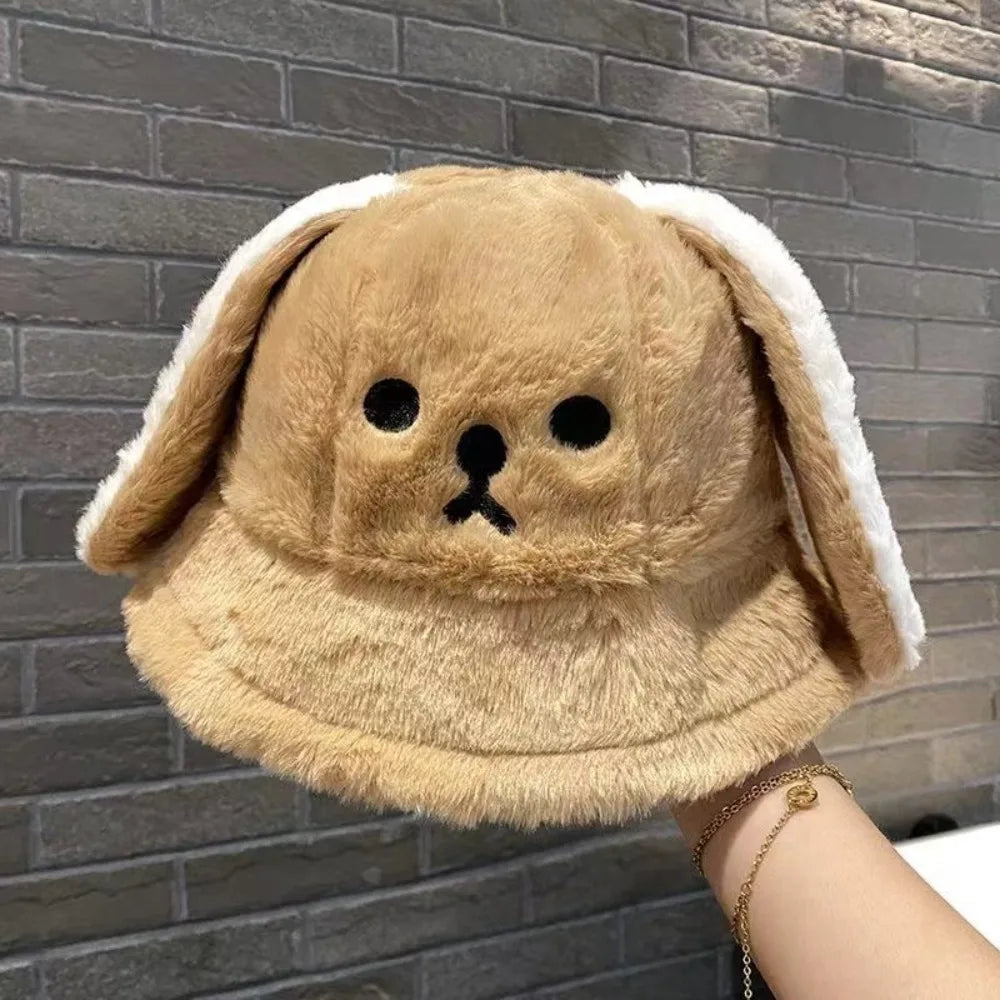 Thick Knitted Bucket Hat for Women – Warm Fisherman Beanie, Cold-Proof Casual Panama Cap for Fall & Winter”