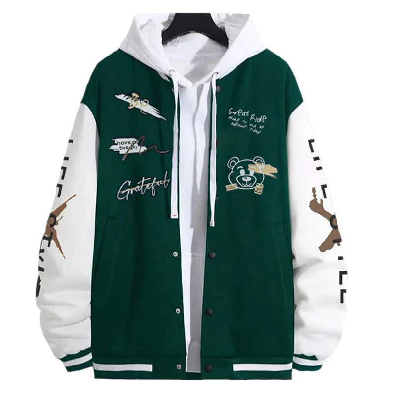 Men’s Spring & Autumn Casual Jacket – Sporty Golf & Baseball Style