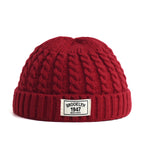 BROOKLYN Knitted Beanie – Warm Wool Hat for Men & Women, Simple Solid Skullies, Autumn & Winter Fashion Cap