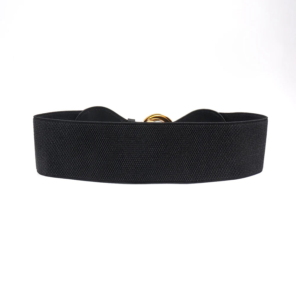 Women Belts PU Leather Corset Belt Female Metal Buckle Belts for Ladies Leisure Dress Jeans Wide Waistband