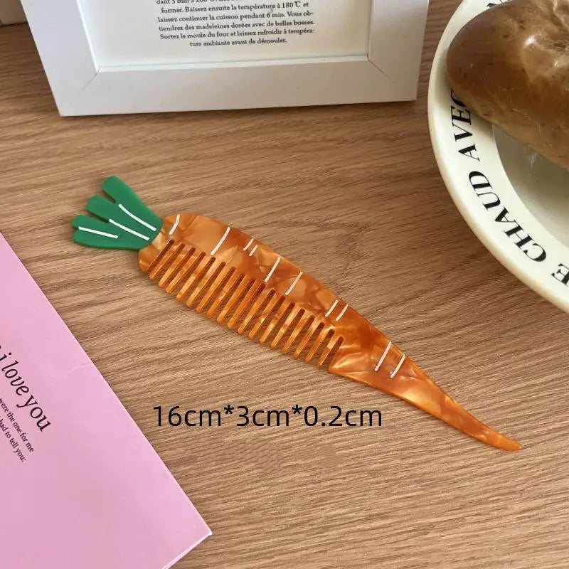 Creative Cartoon Anti-Static Acetate Hair Comb – Cute and Lovely Hairdressing Accessory for Hair Care and Scalp Massage