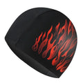 Men’s Large-Size Nylon Swim Cap – High Elastic, Breathable Swimming Hat with Ear Protection & Fashion Print Design