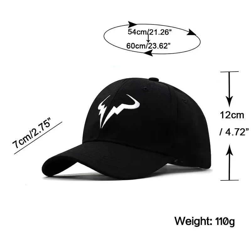 Unisex 100% Cotton Baseball Cap – 3D Embroidery Snapback Hat for Men & Women, Outdoor Tennis & Casual Wear