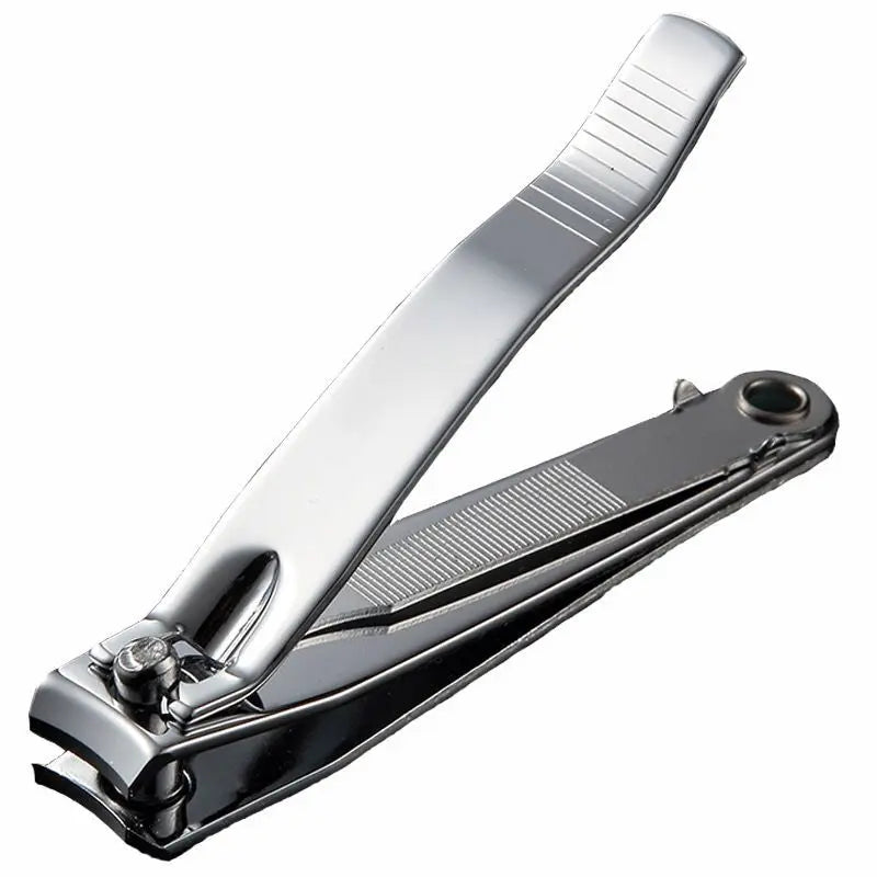 Stainless Steel Nail Clippers – Sharp Curved Edge Cutter with Swing-Out Nail Cleaner