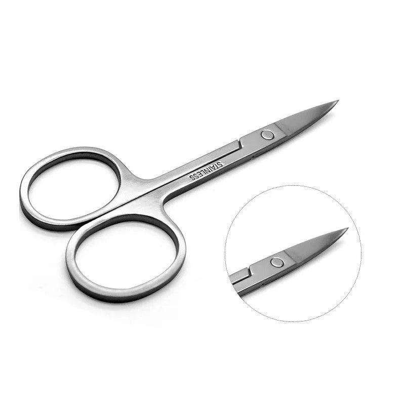Stainless Steel Eyebrow Scissors Nose Hair Trimmer Manicure Facial Tool Makeup Beauty Essential