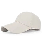 Canvas Long-Brim Snapback Cap – Casual Summer Hat for Men & Women, Sun-Blocking Design