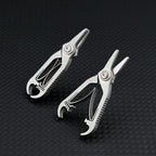 Titanium Alloy Eyebrow & Nose Hair Scissors – Handmade, Portable Beauty Tool