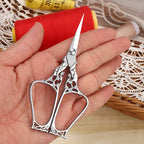 Retro Stainless Steel Tailor Scissors – Crane-Shaped Small Embroidery & Cross-Stitch Scissors for DIY Crafts and Home Use